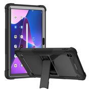 [Pachet 360°] Husa + folie din sticla pentru  Lenovo Tab M10 Plus 10.6 inch (3rd gen) TB-125F, TB-128F Rugged Heavy Duty - negru