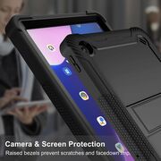 [Pachet 360°] Husa + folie din sticla pentru  Lenovo Tab M10 Plus 10.6 inch (3rd gen) TB-125F, TB-128F Rugged Heavy Duty - roz