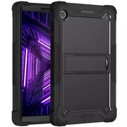 [Pachet 360°] Husa + folie sticla Lenovo Tab M10 Plus TB-X606F Techsuit Rugged TabShell, negru