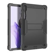 [Pachet 360°] Husa + folie sticla Samsung Galaxy Tab S7 FE Techsuit Rugged TabShell, negru