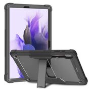 [Pachet 360°] Husa + folie sticla Samsung Galaxy Tab S8 Plus / S7 Plus 12.4 Techsuit Rugged TabShell, negru