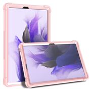 [Pachet 360°] Husa + folie sticla Samsung Galaxy Tab S8 Plus / S7 Plus 12.4 Techsuit Rugged TabShell, roz