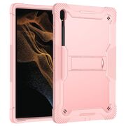 [Pachet 360°] Husa + folie sticla Samsung Galaxy Tab S10 Ultra / S9 Ultra / S8 Ultra Techsuit Rugged TabShell, roz