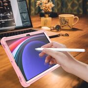 [Pachet 360°] Husa + folie sticla Samsung Galaxy Tab S9 FE Plus, Tab S10 Plus Techsuit Rugged TabShell, roz