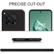Husa pentru OnePlus 12 Liquid Silicone, subțire, captusita cu microfibra, anti amprentă, protectie cameră foto, negru