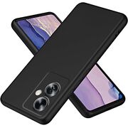 Husa pentru Oppo Reno 11F Liquid Silicone, subțire, captusita cu microfibra, anti amprentă, protectie cameră foto, negru
