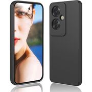 Husa pentru Oppo Reno 11F Liquid Silicone, subțire, captusita cu microfibra, anti amprentă, protectie cameră foto, negru