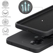 Husa pentru Oppo Reno 11F Liquid Silicone, subțire, captusita cu microfibra, anti amprentă, protectie cameră foto, lavanda