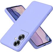 Husa pentru Oppo Reno 11F Liquid Silicone, subțire, captusita cu microfibra, anti amprentă, protectie cameră foto, lavanda