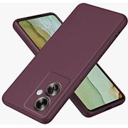 Husa pentru Oppo Reno 11F Liquid Silicone, subțire, captusita cu microfibra, anti amprentă, protectie cameră foto, burgundy