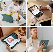 Husa pentru Apple iPad Pro 11" (2024) cu functie wake-up/sleep si compartiment pentru Apple Pen, tip stand, verde inchis