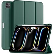 Husa pentru Apple iPad Pro 11" (2024) cu functie wake-up/sleep si compartiment pentru Apple Pen, tip stand, verde inchis