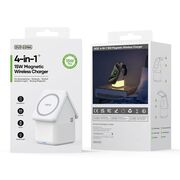 Statie incarcare 2 in 1 wireless pentru Apple Duzzona W20, 15W, alb