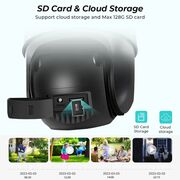 Camera de supraveghere dubla IP Wi-Fi IP66 Waterproof, AI Tracking, Light Alarm, Color Night, 2-Way Talk, 24/7 Record, Rotativa Pan/Tilt, 6MP, Zoom 4X, Ultra-Wide, Picture in Picture, rezolutie 4K, Conectare Telefone Wireless, 2 Antene,exterior/ interior