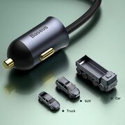 Incarcator auto USB Fast Charge Baseus, 120W, gri, CCBT-B0G