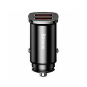 Incarcator auto Baseus Fast Charge 2x USB, negru, CCALL-DS01