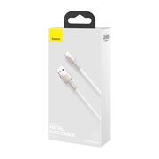Cablu de date Baseus, USB la Lightning, 2.4A, 2m, alb, CALJK-B02