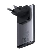 Incarcator USB Type-C, plug UE/UK GaN5 Pro flat design+ cablu tip C Baseus, CCGP150113