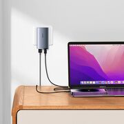 Incarcator USB Type-C, plug UE/UK GaN5 Pro flat design+ cablu tip C Baseus, CCGP150113
