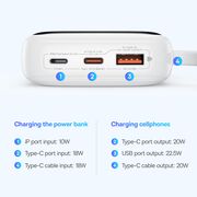 Baterie externa, power bank 10000mAh Baseus, 22.5W, P10067101213-00