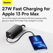 Incarcator US/Cablu de alimentare GaN3 Pro, 2 x AC, 2 x USB, 2 x Type-C, 100W Baseus PSZM000201
