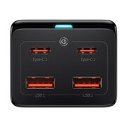 Incarcator US/Cablu de alimentare GaN3 Pro, 2 x AC, 2 x USB, 2 x Type-C, 100W Baseus PSZM000201
