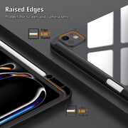 Husa pentru Apple iPad Pro 13" (2024) cu functie wake-up/sleep si compartiment pentru Apple Pen, tip stand, negru / transparent