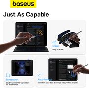 Stylus Pen magnetic cu indicator LED pentru iPad Baseus, alb