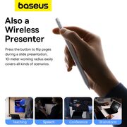 Stylus Pen magnetic cu indicator LED pentru iPad Baseus, alb