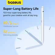 Stylus pen activ pentru iPad Baseus, P80015806211-02, alb