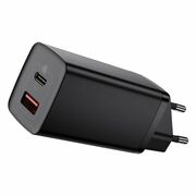 Incarcator priza Baseus GaN Lite USB QC3.0, Type-C 65W, negru
