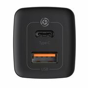 Incarcator priza Baseus GaN Lite USB QC3.0, Type-C 65W, negru