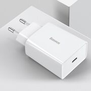 Incarcator priza USB-C Quick Charge Baseus Speed, 20W, alb