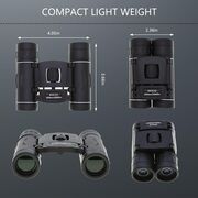 Binoclu compact 40 x 22 Long Range, pliabil, focus reglabil, ideal vânătoare, sport, camping, calatorii outdoor, negru