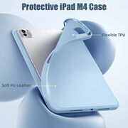Husa pentru Apple iPad Pro 13" (2024) cu functie wake-up/sleep si compartiment pentru Apple Pen, tip stand, sky blue