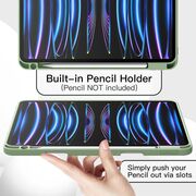 Husa pentru Apple iPad Pro 13" (2024) cu functie wake-up/sleep si compartiment pentru Apple Pen, tip stand, verde deschis