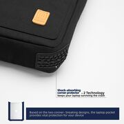 Geanta / Husa pentru tableta pana la 12.9 inch si laptop 13.3 inch, water resistent cu maner si curea de umar, cu fermoar, multiple buzunare, negru