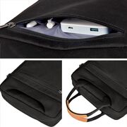 Geanta / Husa pentru tableta pana la 12.9 inch si laptop 13.3 inch, water resistent cu maner si curea de umar, cu fermoar, multiple buzunare, negru