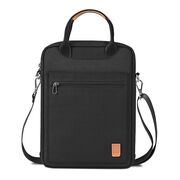 Geanta / Husa pentru tableta pana la 12.9 inch si laptop 13.3 inch, water resistent cu maner si curea de umar, cu fermoar, multiple buzunare, negru