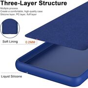 Husa pentru Motorola Edge 50 Fusion Liquid Silicone, subțire, captusita cu microfibra, anti amprentă, protectie cameră foto, albastru