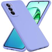 Husa pentru Oppo Reno 12 Pro Liquid Silicone, subțire, captusita cu microfibra, anti amprentă, protectie cameră foto, mov