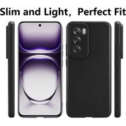 Husa pentru Oppo Reno 12 Pro Liquid Silicone, subțire, captusita cu microfibra, anti amprentă, protectie cameră foto, negru
