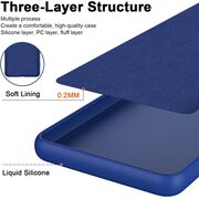 Husa pentru Oppo Reno 12 Pro Liquid Silicone, subțire, captusita cu microfibra, anti amprentă, protectie cameră foto, albastru