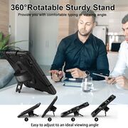 Pachet 360: Husa cu folie integrata pentru iPad Pro 11 (2024) Shockproof Armor de tip stand, negru