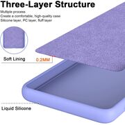 Husa pentru Oppo Reno 12 Pro Liquid Silicone, subțire, captusita cu microfibra, anti amprentă, protectie cameră foto, mov