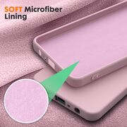 Husa pentru Oppo A60 Liquid Silicone, subțire, captusita cu microfibra, anti amprentă, protectie cameră foto, roz