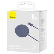Incarcator wireless magnetic 15W Baseus Mini 3, mov