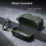 Husa Apple AirPods Pro 1 / 2 ESR Cyber Armor Tough HaloLock, verde