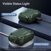 Husa Apple AirPods Pro 1 / 2 ESR Cyber Armor Tough HaloLock, verde