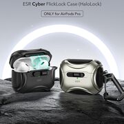 Husa Apple AirPods Pro 1 / 2 ESR Cyber Magnetic Lock HaloLock, negru